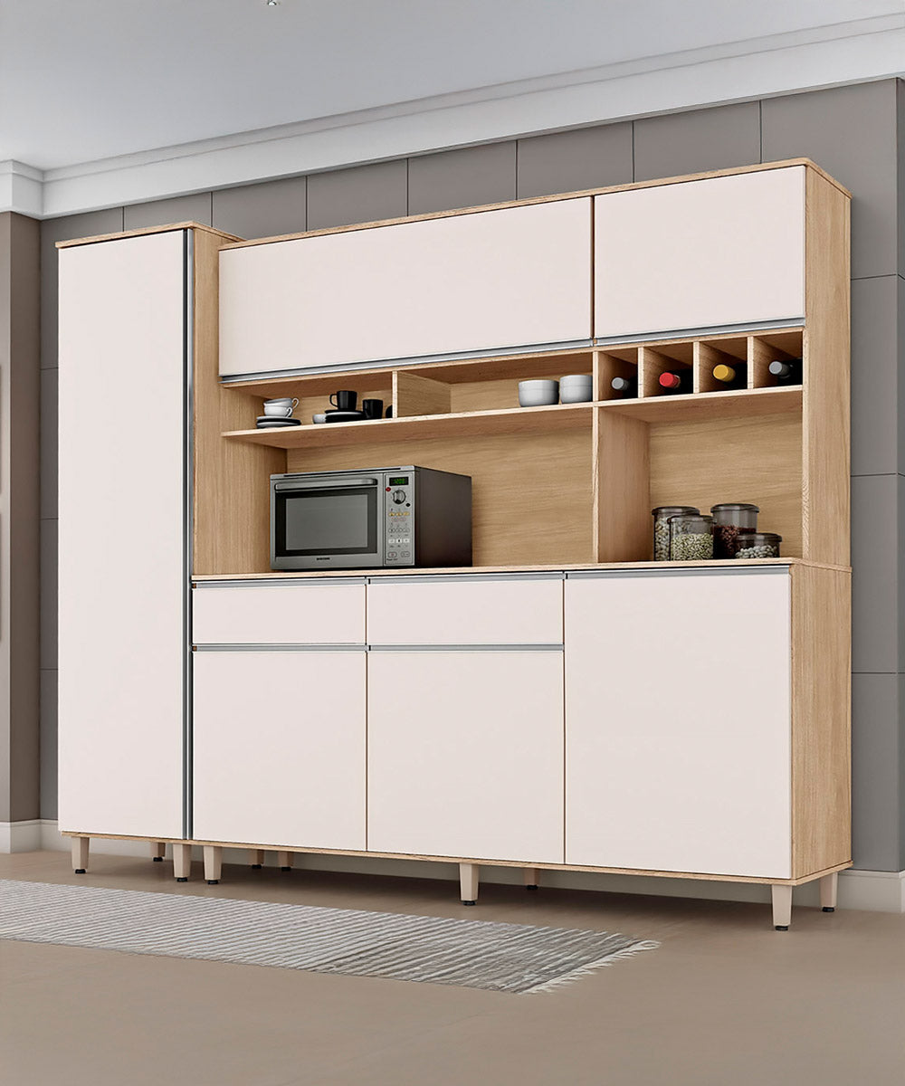 ARMÁRIO DE COZINHA BRASIL NATURE OFF-WHITE