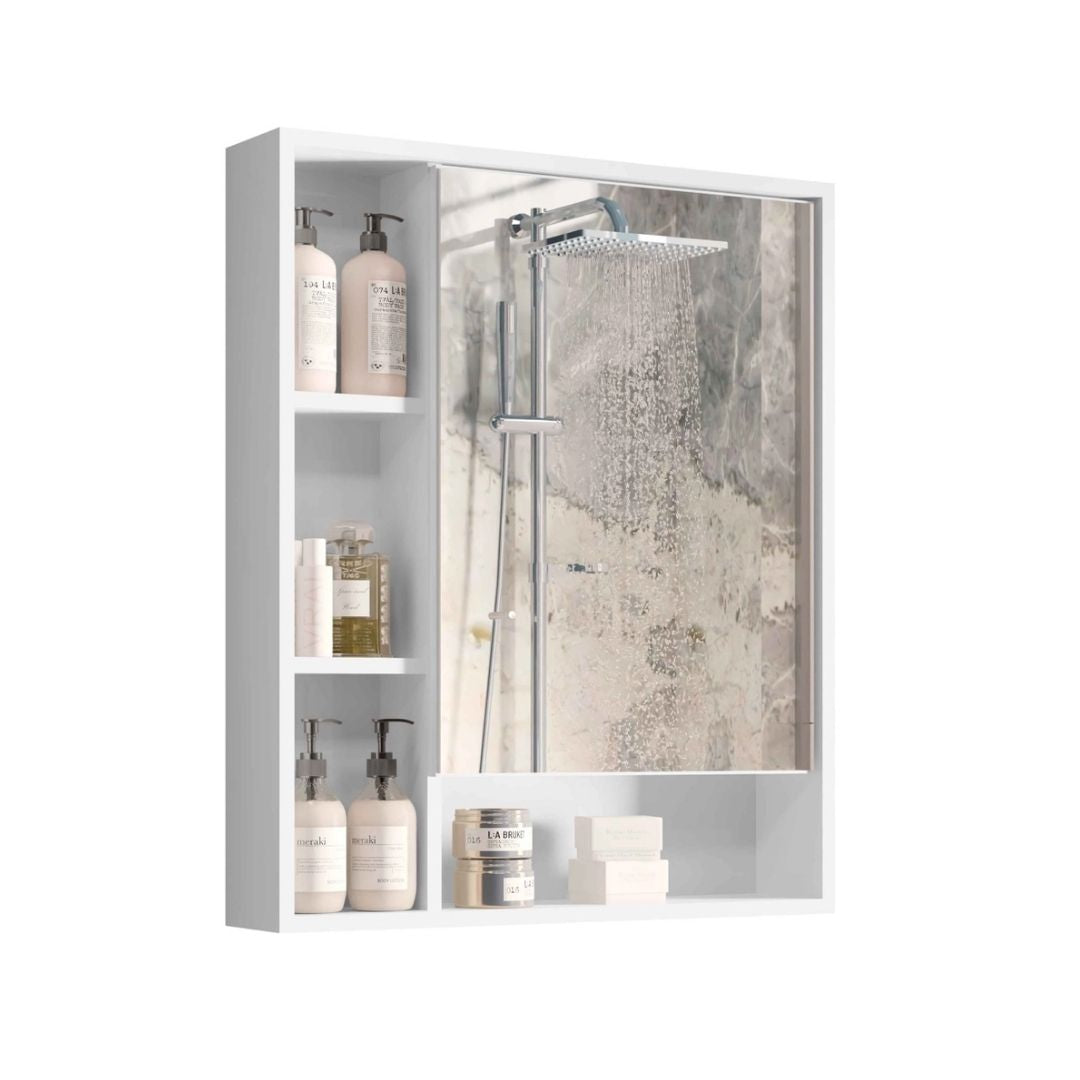 Armário Suspenso Espelheira 1 Porta Com Espelho Olimpia Branco - Rede Móveis