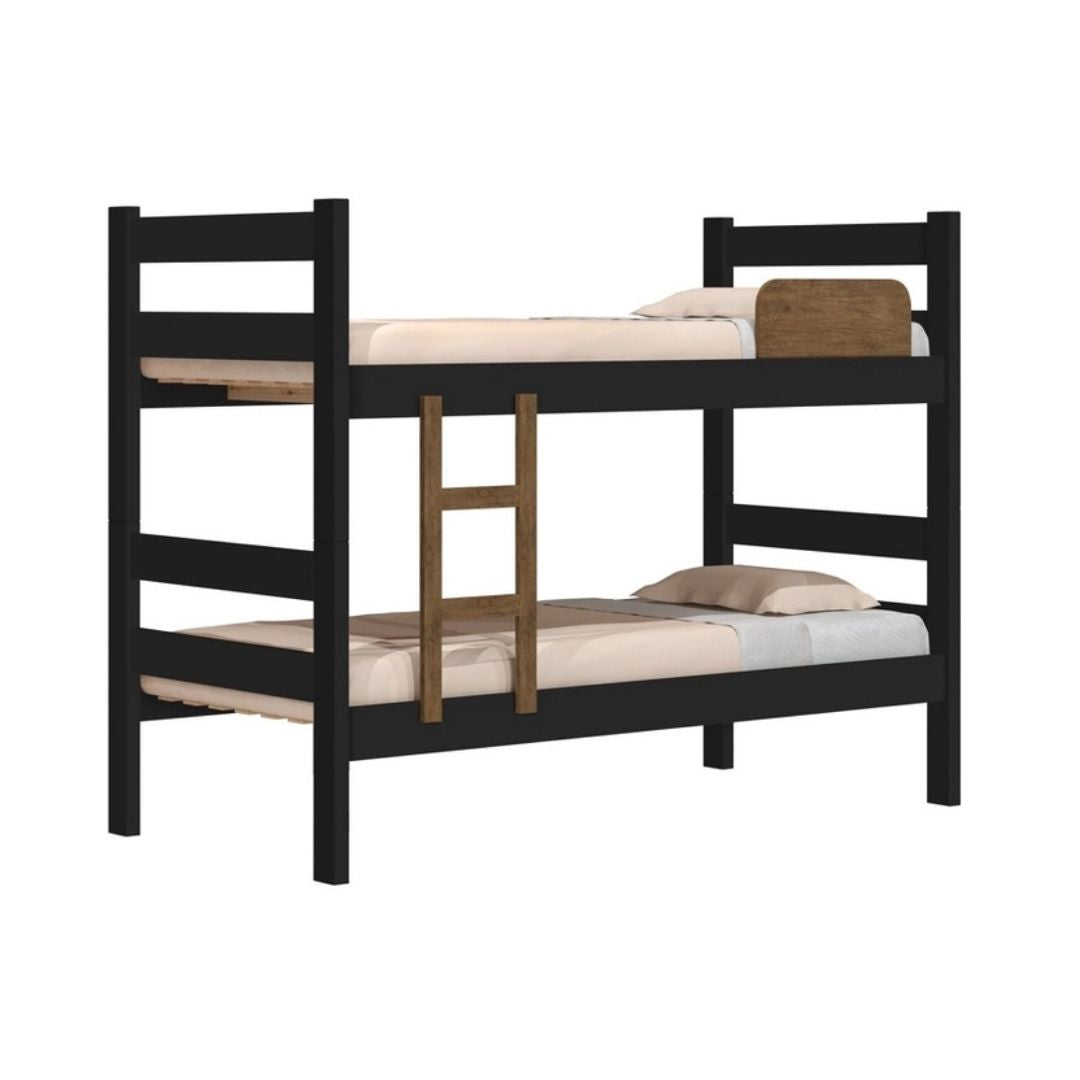 Beliche Solteiro Prisma Plus Preto com Jequitiba - Rede Móveis