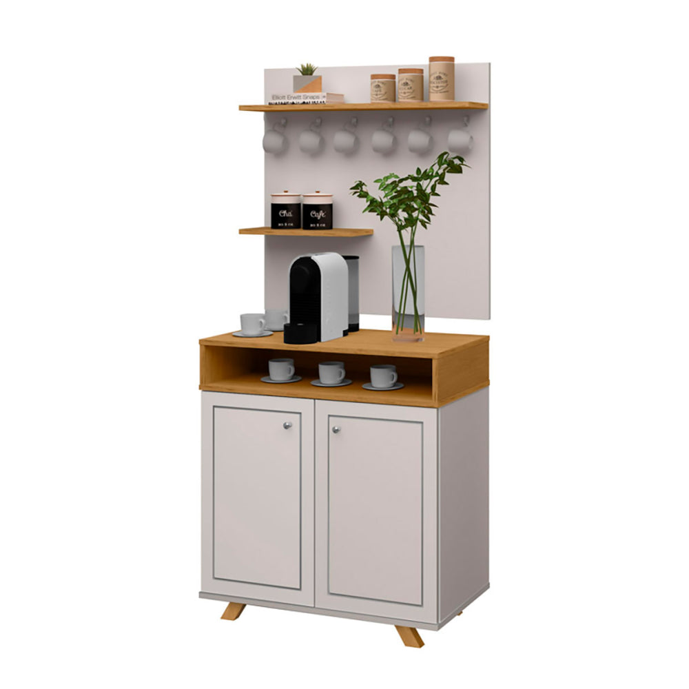 Cantinho Do Café 2 Portas Star OffWhite com Freijó - Rede Móveis