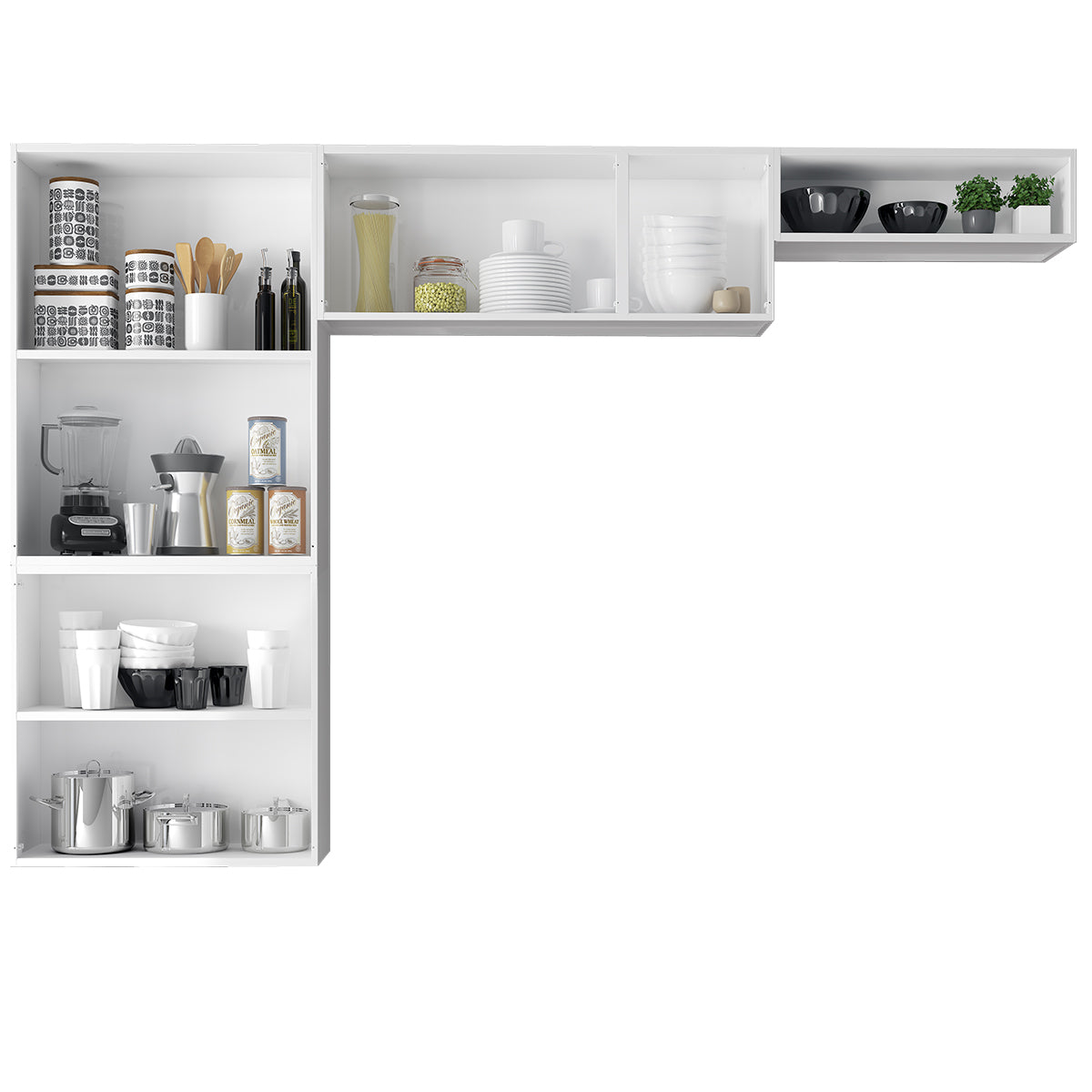 Cozinha Compacta 3 Peças Aço Rose Itatiaia 07 Portas Branco com Preto - Rede Móveis