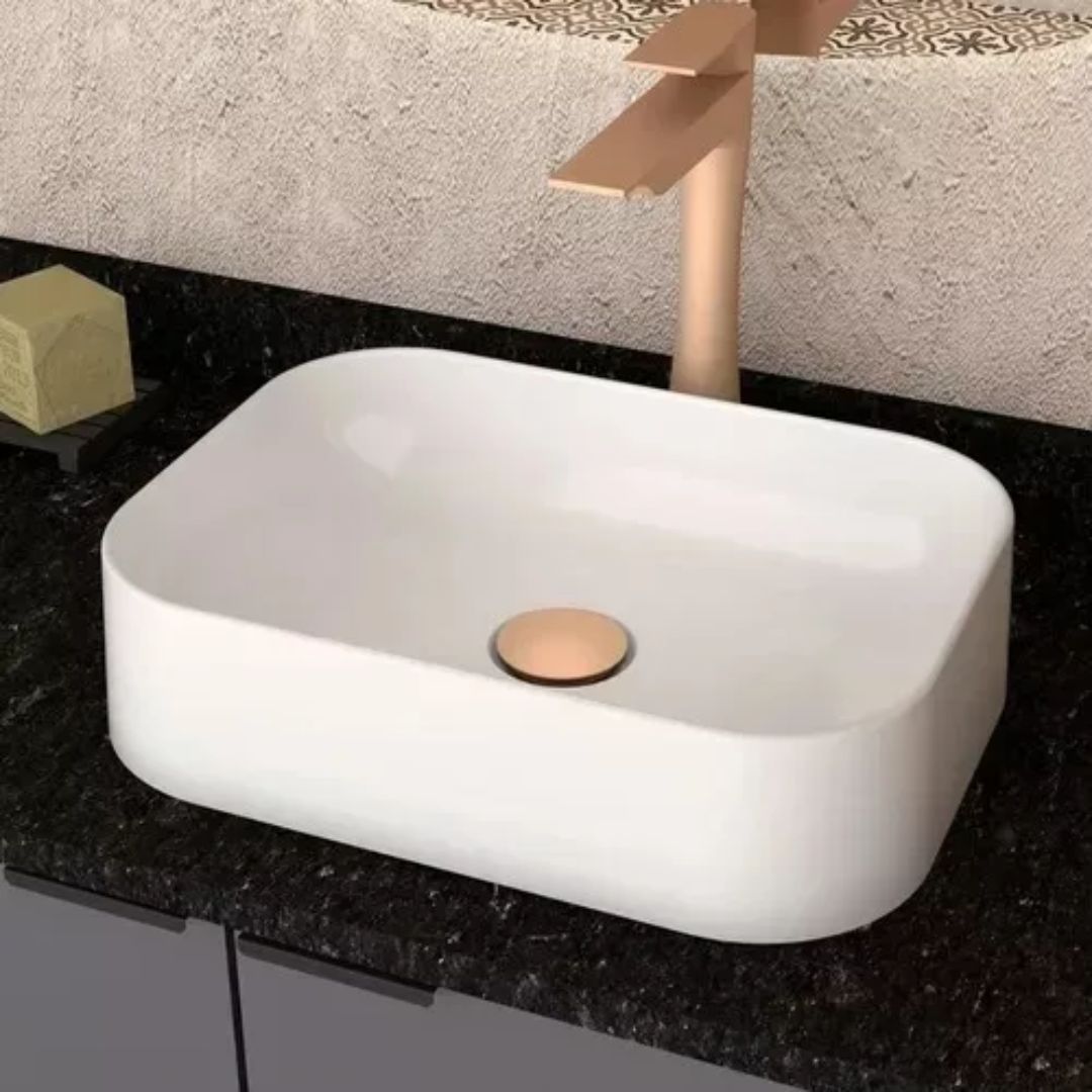 Cuba De Sobrepor para lavabo E Banheiro Quadrada Madri - Rede Móveis