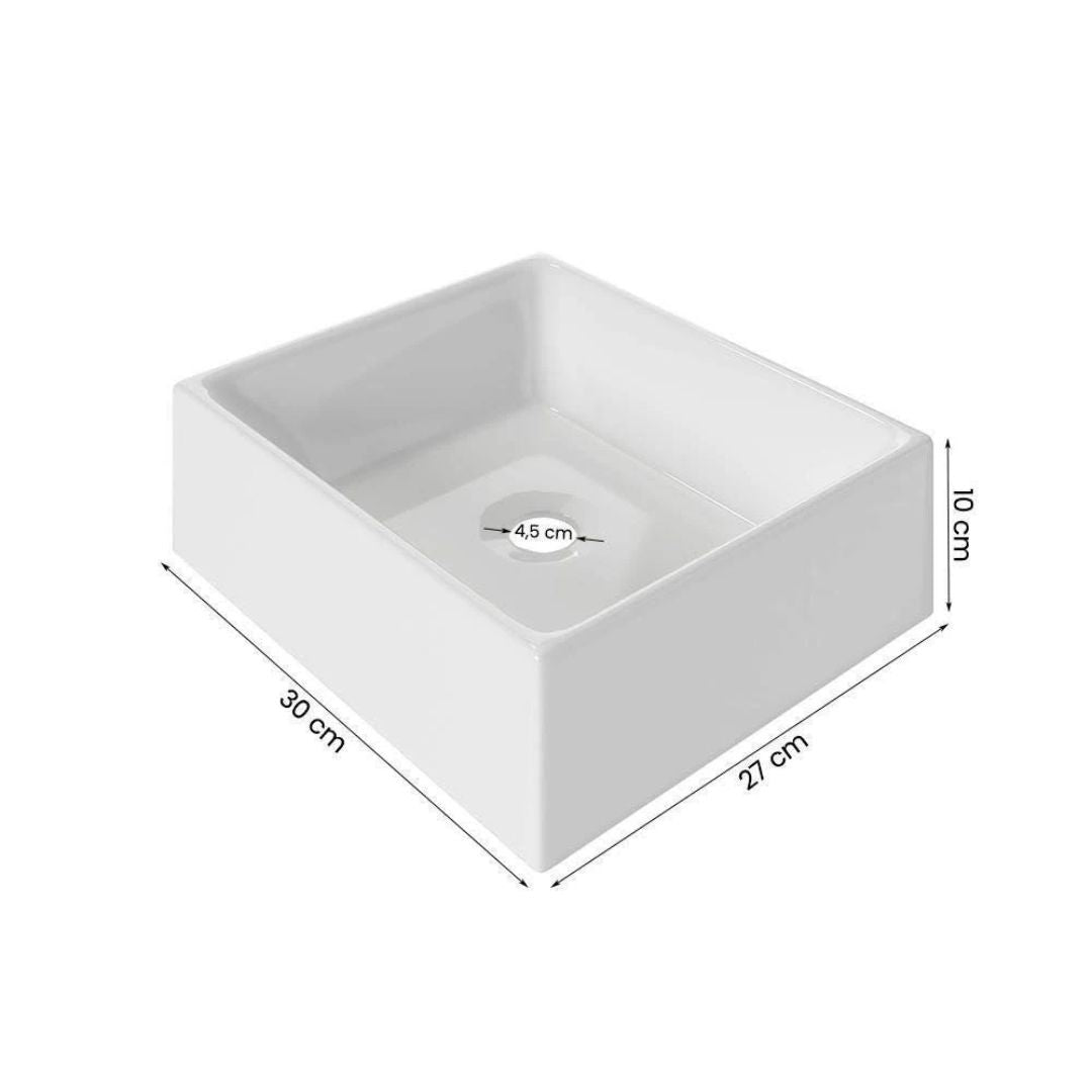 Cuba Pia De Sobrepor Para Banheiro Mármore Sintético Tulipa