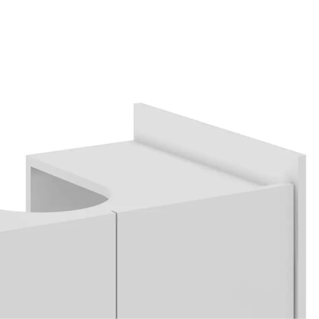 Gabinete Armário de Banheiro Pia de Coluna Eccos Branco - Rede Móveis