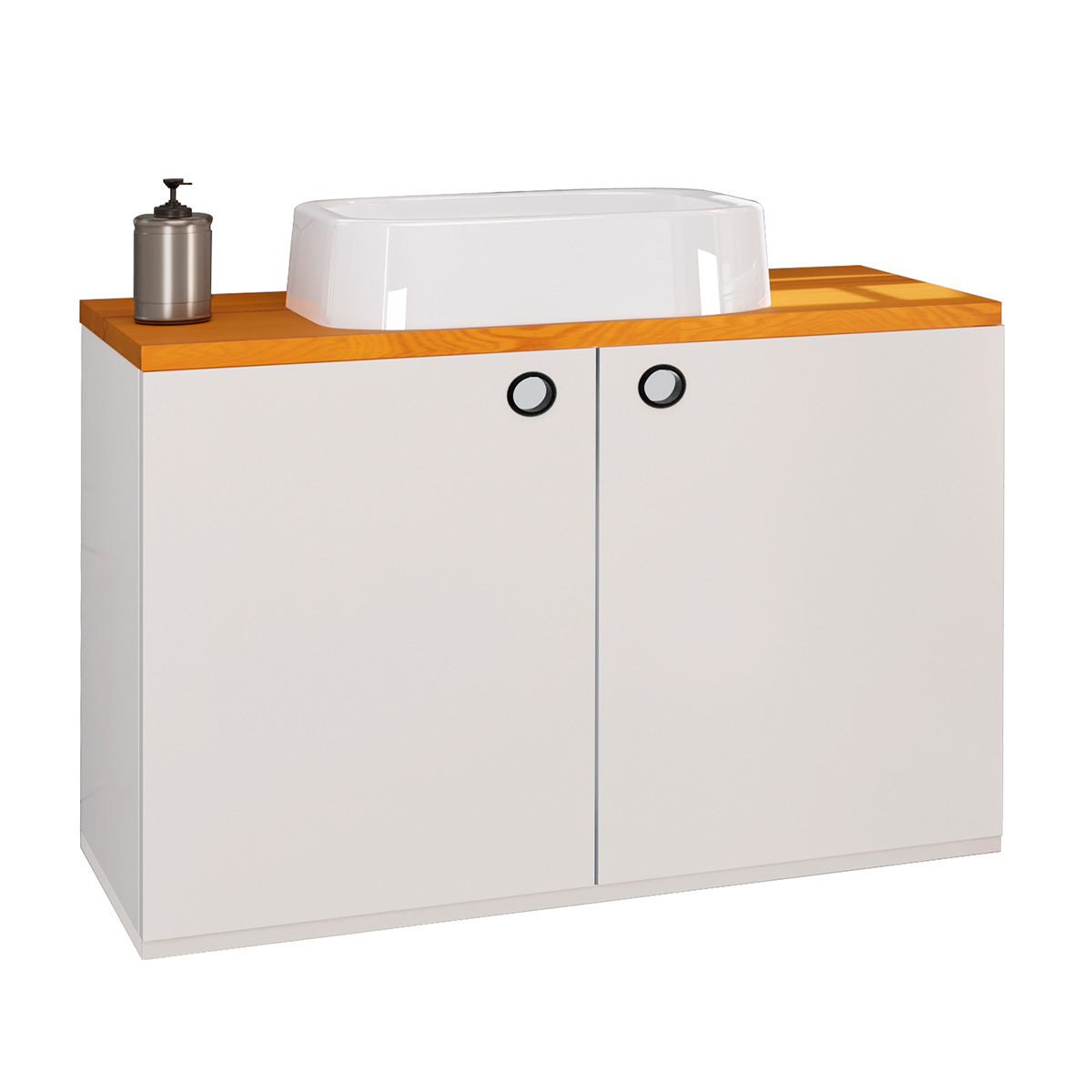 Gabinete Para Banheiro 2 Portas Madri Com Cuba - Rede Móveis