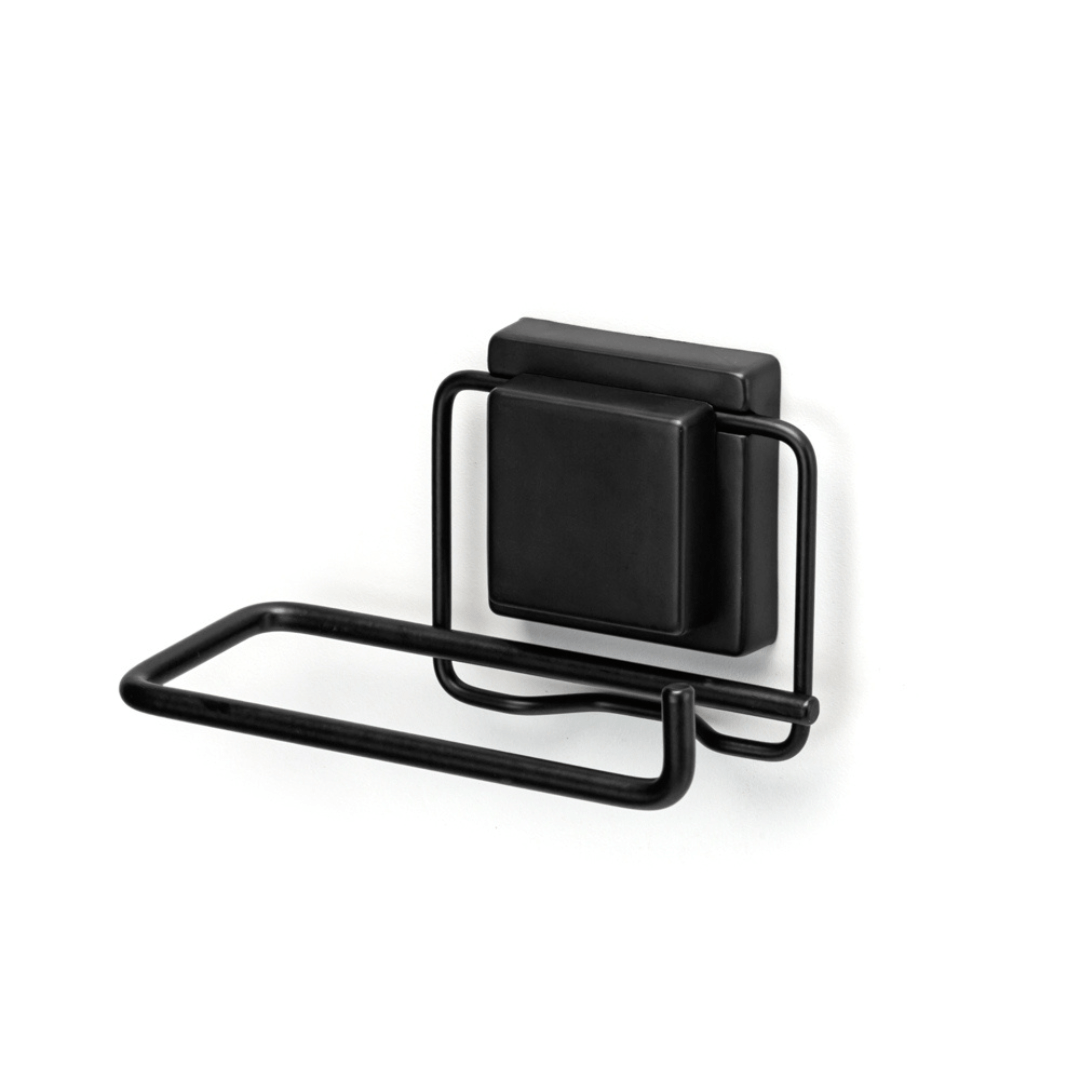 Porta Papel Higiênico Fixação Ventosa Preto