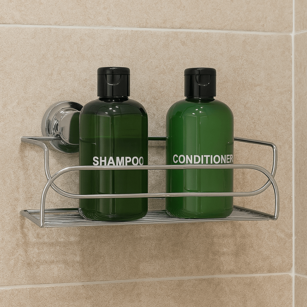 Suporte Cesto Multiuso Fixação por Ventosa Cromado