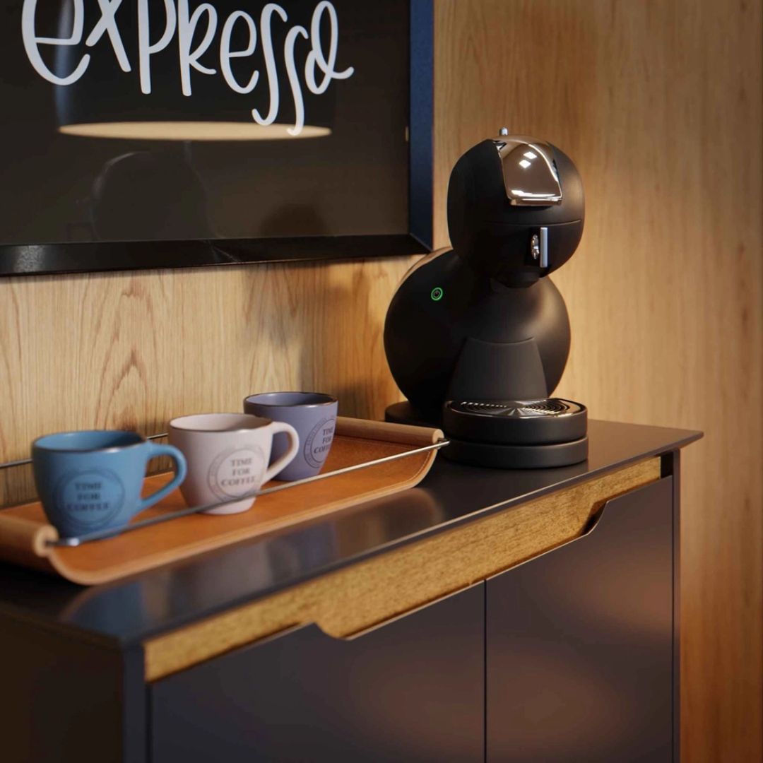 Sapateira Organizadora 2 Portas Hall Flow Preto com Freijó - Rede Móveis