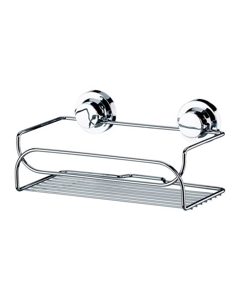 Suporte Cesto Multiuso Fixação por Ventosa Cromado