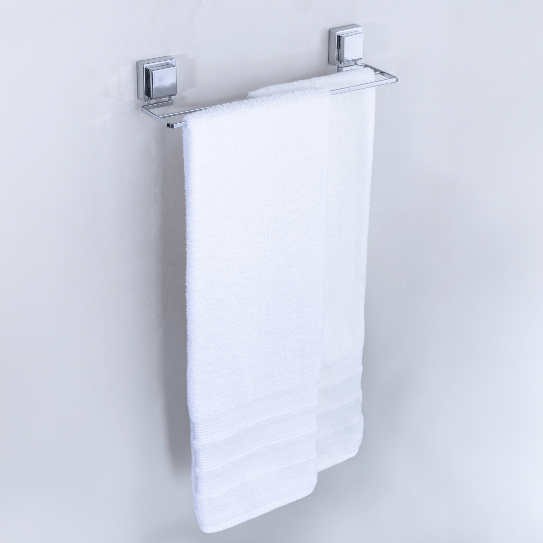 Toalheiro Duplo com Ventosa 45cm Cromado