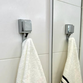 Gancho de Parede com Ventosa Cromado Suporta até 3KG