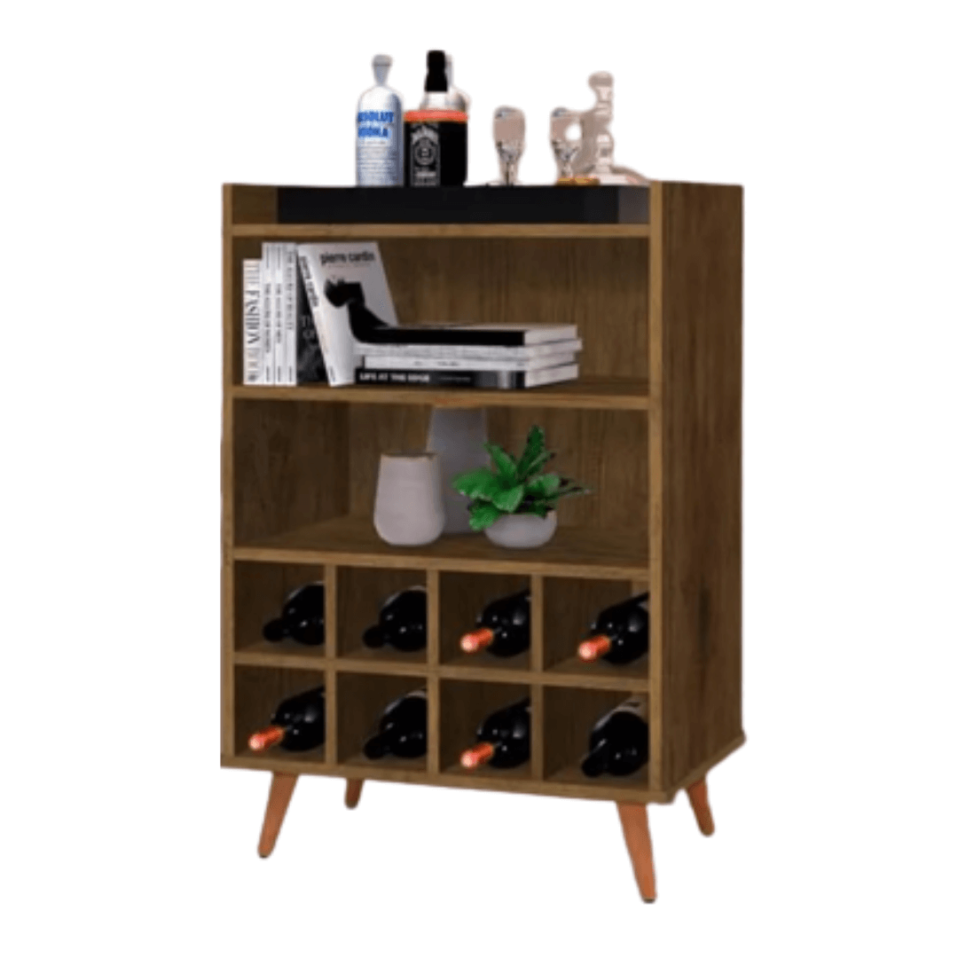 Aparador Bar Adega Para 8 Garrafas Paris Ferrara  - Rede Móveis