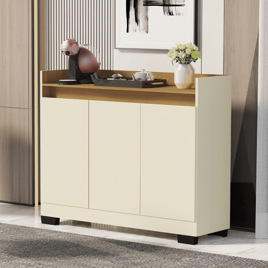 Aparador Buffet 3 Portas Real Perola com Mel