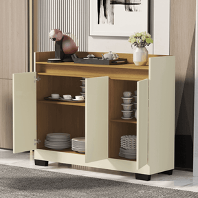 Aparador Buffet 3 Portas Real Perola com Mel