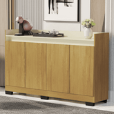 Aparador Buffet 4 Portas Real Mel com Perola