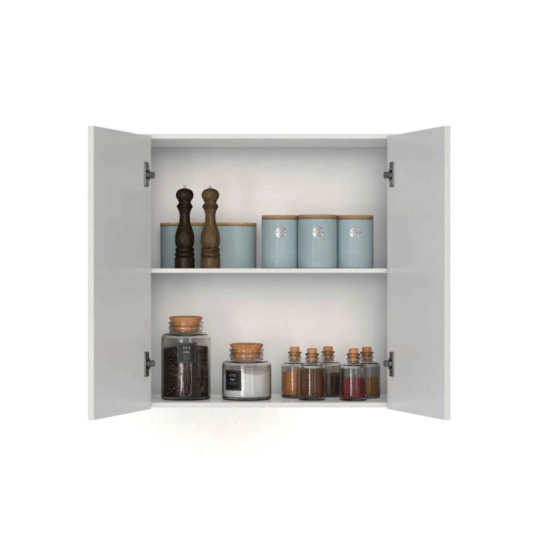 Armário Aéreo 2 Portas Suspenso Para Quarto Cozinha Sala Branco - Rede Móveis