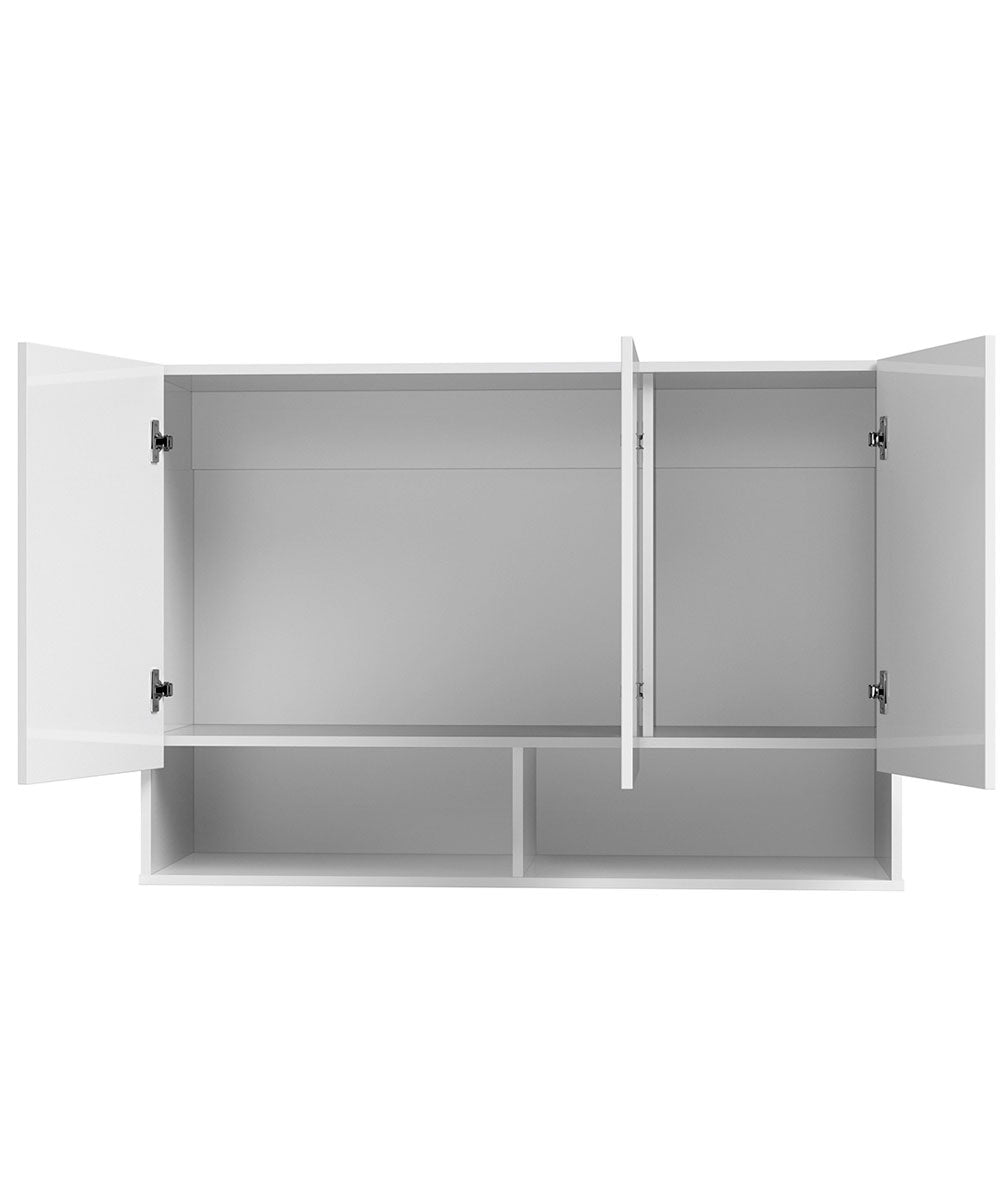 Armário Aéreo 3 Portas Milão Suspenso Para Quarto Cozinha Sala Branco - Rede Móveis