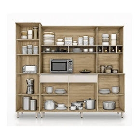 ARMÁRIO DE COZINHA BRASIL NATURE CINZA