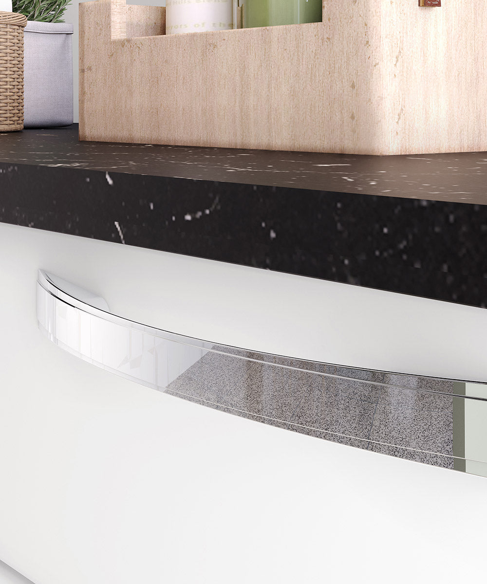 Armário Kit de Cozinha Compacta Aço 6 Portas 2 Gavetas Itatiaia Pratika Branco com Preto - Rede Móveis