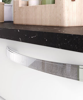 Armário Kit de Cozinha Compacta Aço 6 Portas 2 Gavetas Itatiaia Pratika Branco com Preto - Rede Móveis