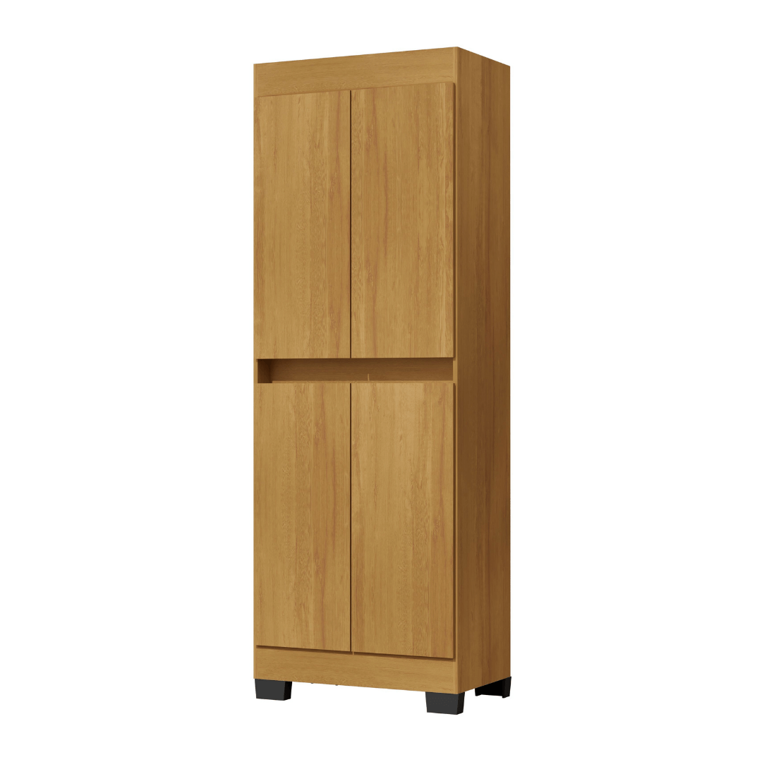 Armário Multiuso Escritório Quarto 4 Portas Tóquio Carvalho