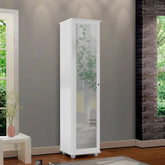 Armário Organizador Multiuso 1 Porta Com Espelho Marry Branco - Rede Móveis