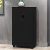 Armário Multiuso 2 Portas Smart Preto - Rede Moveis