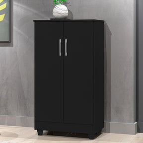 Armário Multiuso 2 Portas Smart Preto - Rede Moveis