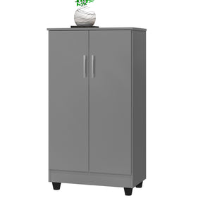 Armário Multiuso Sapateira 2 Portas Smart Cinza - Rede Moveis