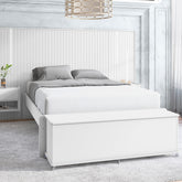 Baú Banco Organizador 1 Porta Luca MDP/MDF Branco - Rede Móveis