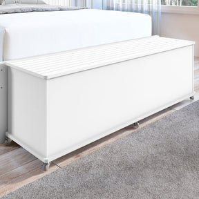 Baú Banco Organizador 1 Porta Luca MDP/MDF Branco - Rede Móveis