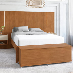 Baú Banco Organizador 1 Porta Luca MDP/MDF Cedro - Rede Móveis