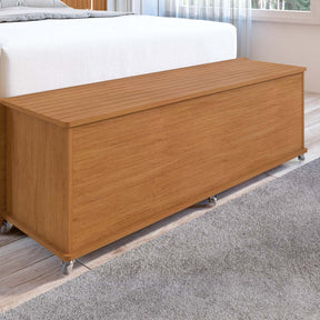 Baú Banco Organizador 1 Porta Luca MDP/MDF Cedro - Rede Móveis