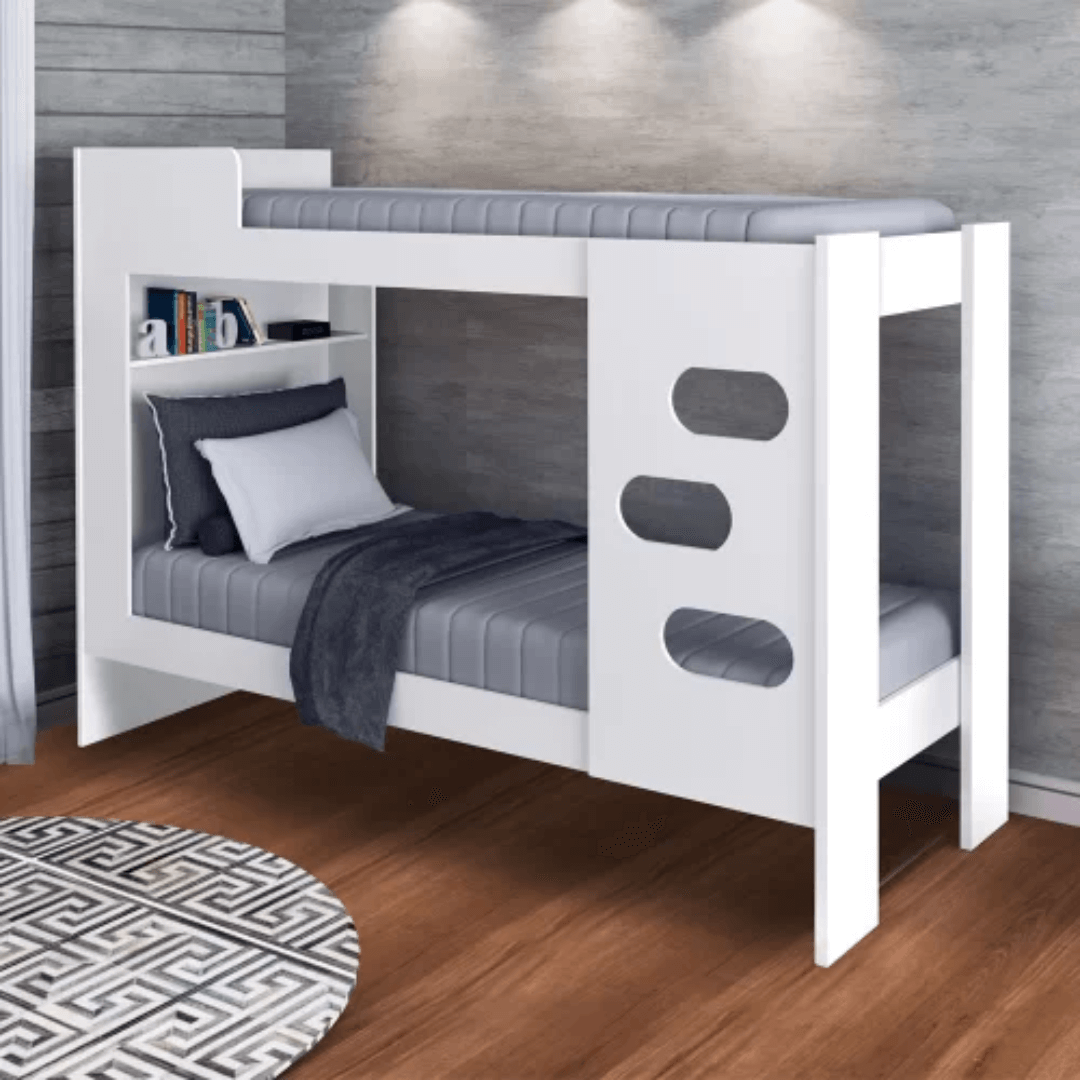 Beliche Solteiro Floripa Plus Branco - Rede Móveis