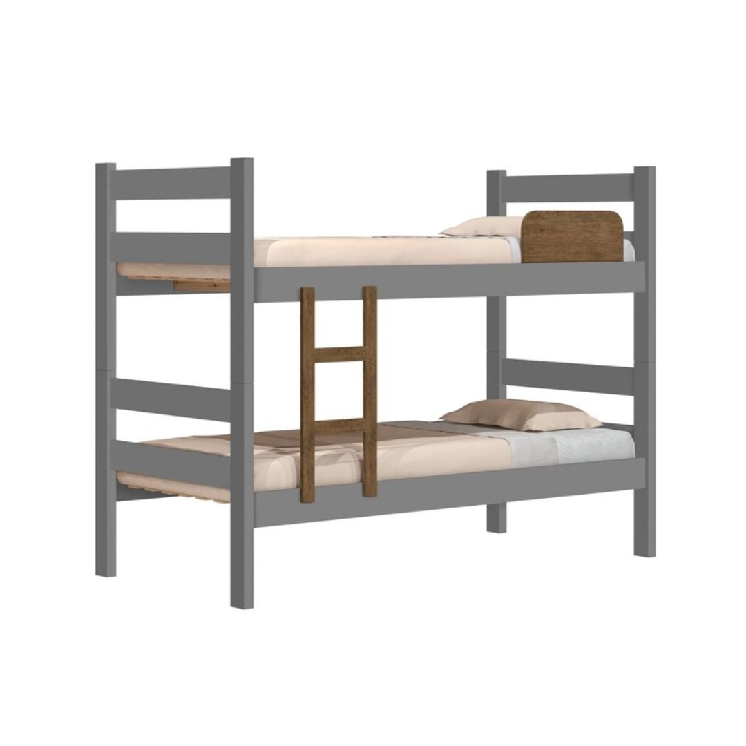 Beliche Solteiro Prisma Plus Cinza com Jequitiba - Rede Móveis