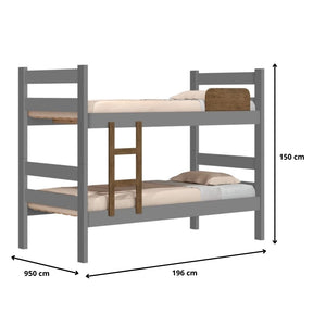 Beliche Solteiro Prisma Plus Cinza com Jequitiba - Rede Móveis