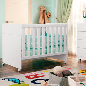 Berço Americano Mini Cama 3 em 1 Bebê Infantil Katatau Branco - Rede Móveis