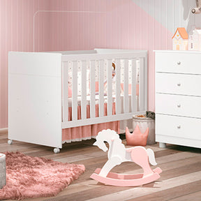 Berço Americano Mini Cama 3 em 1 Bebê Infantil Katatau Branco - Rede Móveis