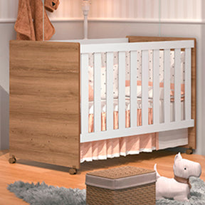 Berço Americano Mini Cama 3 em 1 Bebê Infantil Katatau Branco/Mezzo - Rede Móveis