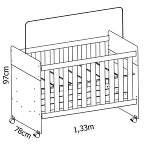 Berço Americano Mini Cama 3 em 1 Bebê Infantil Katatau Branco - Rede Móveis