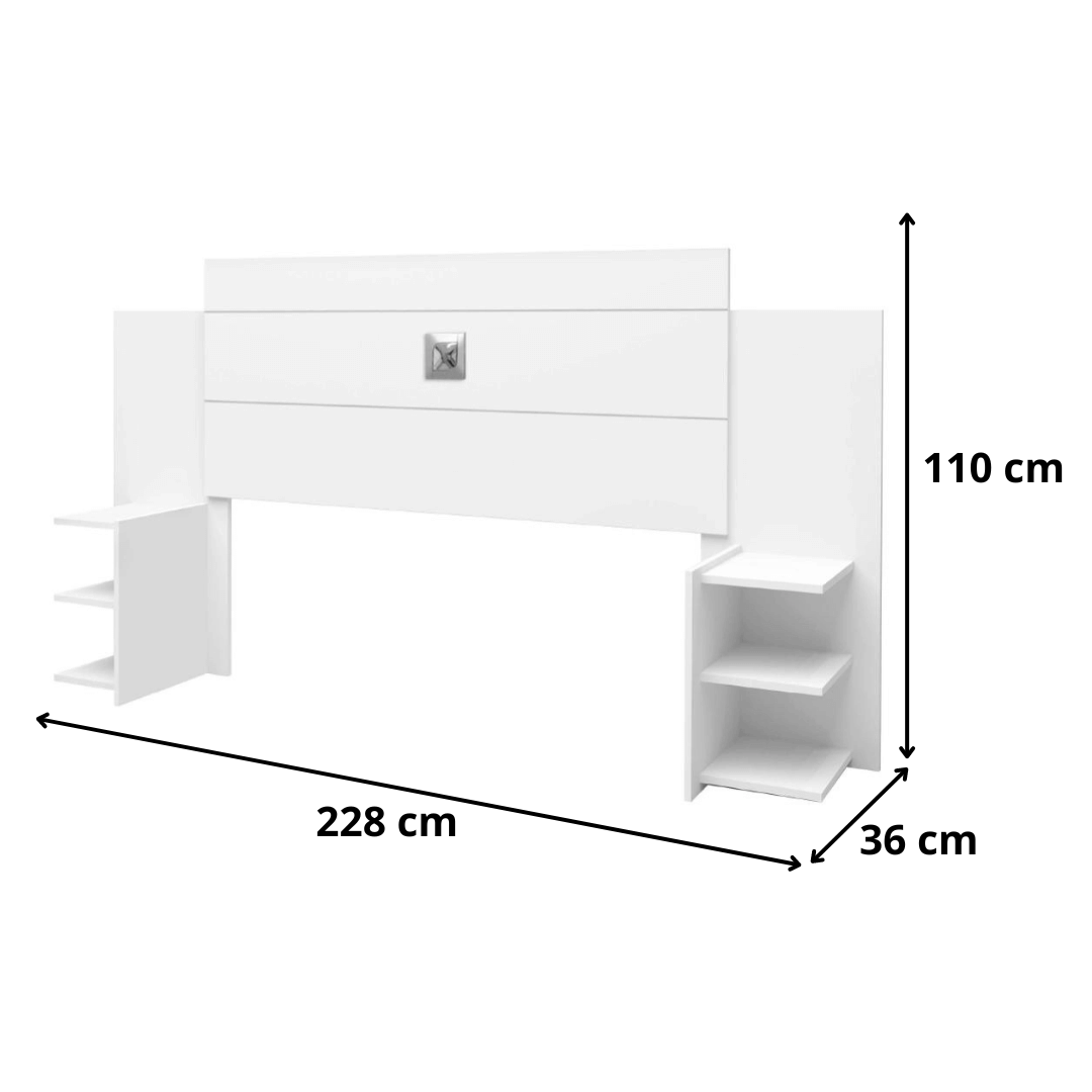 Cabeceira box branca Acapulco
