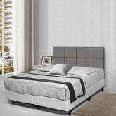 Cabeceira de cama sued lisa cinza de 1,40m