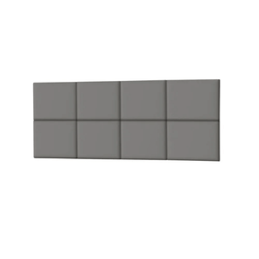 Cabeceira de cama sued lisa cinza de 1,40m