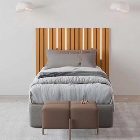 Cabeceira Ripado Maracá 109cm Para Cama de Solteiro Com Led Nature - Rede Móveis