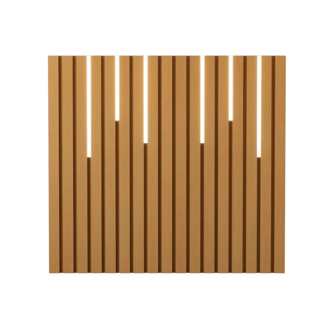 Cabeceira Ripado Maracá 109cm Para Cama de Solteiro Com Led Nature - Rede Móveis