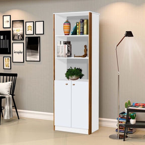 Conjunto 3 Armários Organizador Office Escritório Branco com Nature - Rede Móveis