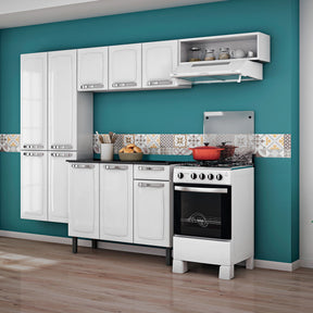 Cozinha Compacta Aço Rose Itatiaia 10 Portas 1 Gaveta Branco - Rede Móveis