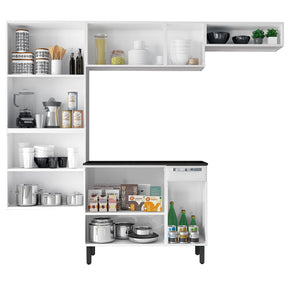 Cozinha Compacta Aço Rose Itatiaia 10 Portas 1 Gaveta Branco - Rede Móveis