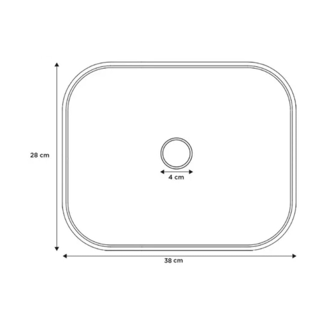 Cuba De Sobrepor para lavabo E Banheiro Quadrada Madri - Rede Móveis