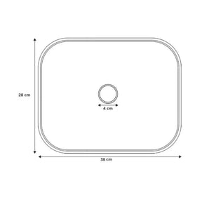 Cuba De Sobrepor para lavabo E Banheiro Quadrada Madri - Rede Móveis
